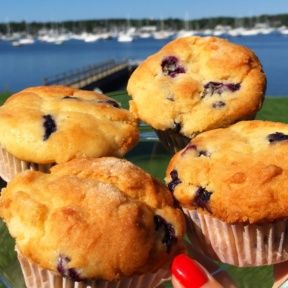 Four Gluten-free Blueberry Muffins